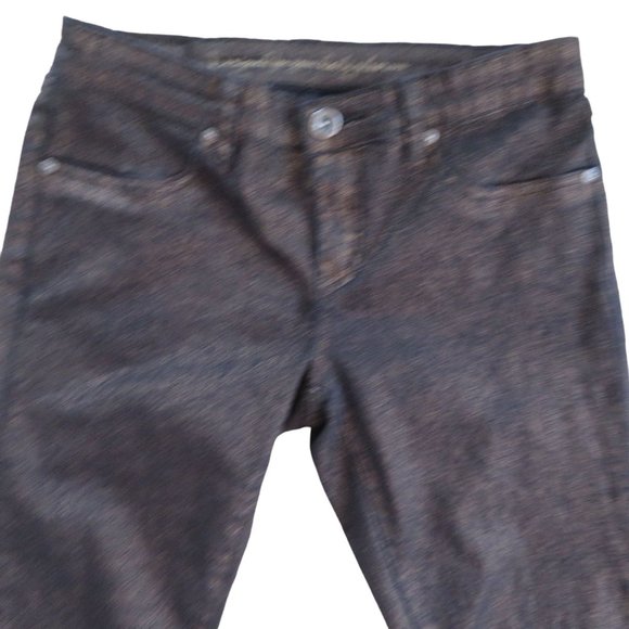 Jeans by Buffalo 'Vegas' Skinny Jeans Small 29/8 Black Gold Metallic Mid Rise - Picture 5 of 11